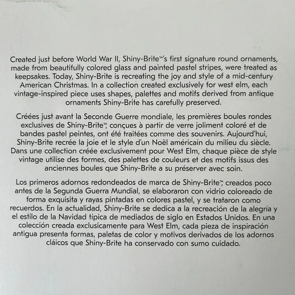 NIB Christopher Radko Presents Shiny Brite Vintage Glass Ornaments, Box of 12 - Picture 5 of 5